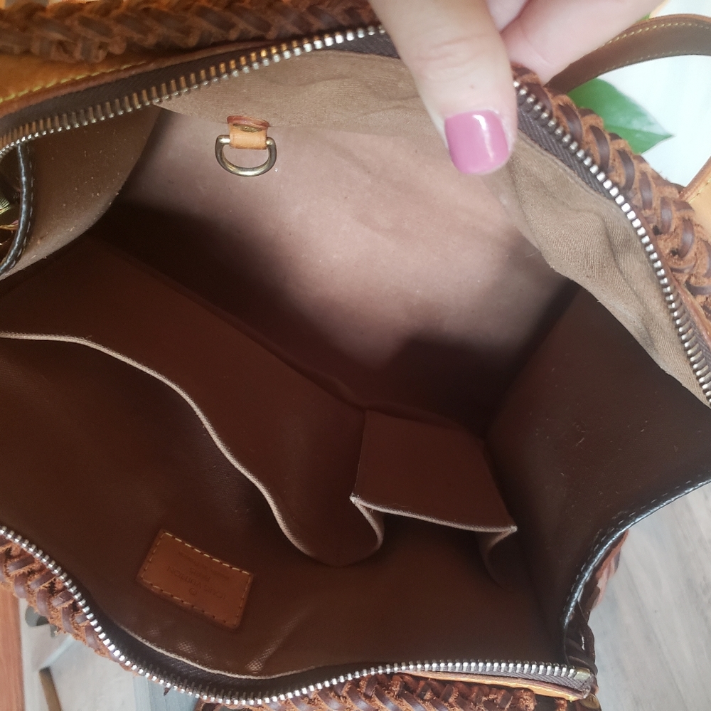 Louis Vuitton Brown Monogram Fringe Tote with Tan Straps - Picture 8 of 13